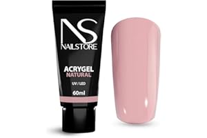 Nail Store - AcryGel per Ricostruzione Unghie - per allungamenti estremi - smalto semipermanente – lunga durata - Acrigel 60ml (Natural)