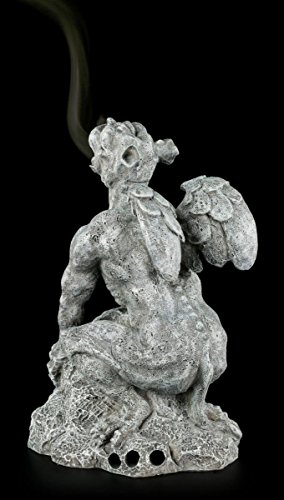 Räucherkegelhalter – Gargoyle-Figur auf Felsen - 3