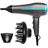 Cecotec Secador de pelo Ionico Bamba IoniCare 5500 PowerStyle, de diseño  con motor AC, de gran caudal de aire, con iones reales, sistema Perfect  Colour, con difusor y accesorios profesionales (Gris) :