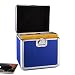 Produktbild resident dj Zeitkapsel • Plattenkoffer • Aluminium-Koffer • Vinyl-Case • Schallplattenkoffer • für 70 LP • Klappdeckel • Aluminium-Profile • Schutzkanten • abschliessbar • Tragehenkel • blau