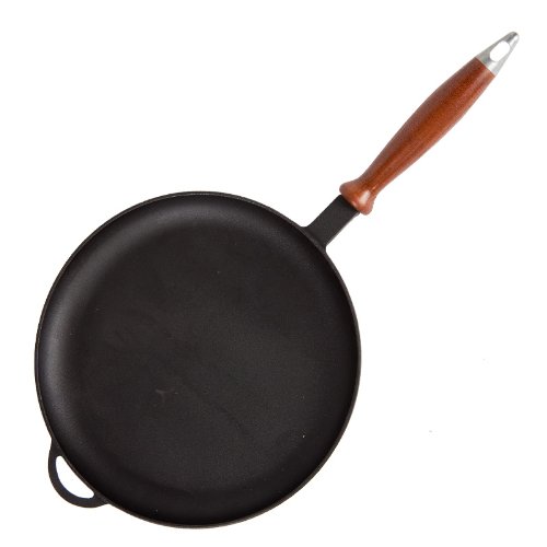 Crepespfanne Bratpfanne für Pfannkuchen aus Gusseisen Ø 20 cm. mit Holzgriff - 4