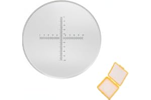 VILLCASE Micrómetro Ocular para Microscopio C7 Regla De Calibración Cruzada 0.1Mm Retículo De Vidrio Preciso para Laboratorio Y Medición De Área