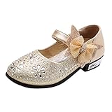  Zapatos Niña Princesa - Talla 26-35 - Lentejuelas Zapatos de Fiesta - Rhinestone Sandalias de Vestir