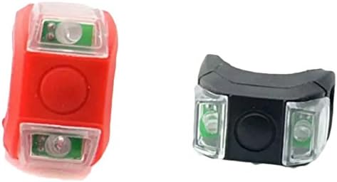 Nayel 2 x LED Bright Silicone Bike Bicycle Front &amp; Rear Light Flashlight Flash Kit Set (ZK-2) (White+Red)