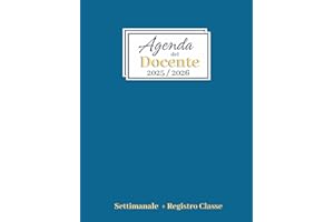 Agenda del Docente 2025/2026 Settimanale A4: con Registro del Professore per 10 classi per Voti, Assenze, Condotta, Media e Voto fine anno - Scuola Secondaria da Settembre ad Agosto
