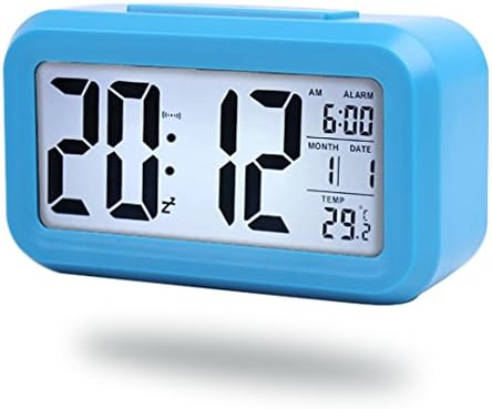 Alarm Clock, Large LED Home Bedside Snooze Travel Digital Alarm Clock With Date Temperature Calendar Display for Kids