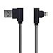 Produktbild MYLB Lightning Kabel iPhone Ladekabel 90 Grad Winkel Stecker Nylon USB Datenkabel für iPhone 7 / 7 Plus / 5 / iPhone 6 / iPhone SE / 6 / 6 Plus / 6s / 6s Plus / 5 / 5c / 5s, iPad Pro Air Air 2 mini2 mini3 4th Gen, iPod Nano 7th Gen, DJI Mavic Pro Drone (0.5m, schwarz)