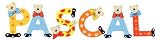 Playshoes Kinder Holz-Buchstaben Namen-Set PASCAL - sortiert