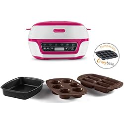 Tefal KD801811 Cake Factory Machine Intelligente à Gâteaux Appareil Cuisson Conviviale Pâtisserie Fondants Meringues Muffins 3 Moules Inclus 5 Programmes Automatiques