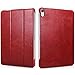 Produktbild CHEETOP Spitzenklappe Aus Rindsleder, 360°rundum-Schutz Vintage Magnetische Adsorption Aus Echtem Leder Ultradünne Intelligente Wake Up/Stand Abdeckung für iPad Pro 11" 2018 Release (rot)