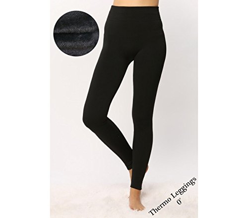 Leggings térmicos ZERO GRADI interior de felpa (Talla de la 40 a la 48) Negro