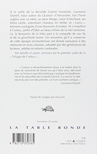 Book's Cover of Trilogie de Corfou, I:Ma famille et autres animaux