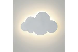 KRIPINC Applique da Parete Interno LED Cloud in Acrilico, Lampada a Muro LED 18W, Applique Cameretta Bambina, Lampada da Parete Cloud per Soggiorno, Camera da Letto (Luce Tri-Colore)