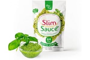 CLEAN FOODS CleanFoods SlimSauce Pesto Verde 425 ml I sauce pour pâtes au pesto vert I seulement 64 calories/100 g I ingrédients naturels sans OGM I sans sucre ajouté, sans gluten, hypocalorique