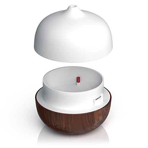 Arendo – Aroma Diffuser in edlem Design | Ultraschall-Technologie | geräuscharmer Betrieb | energieeffizient | Nussbaum (Holz-Optik) - 4