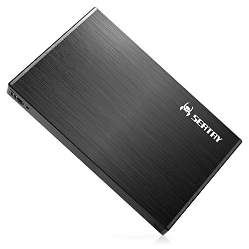 [Optimiert für SSD] SEATAY 2.5 zoll Festplattengehäuse Die serie 6000 – Aluminium – legierung für SATA I/II/III 9.5mm 7mm 2.5″ HDD SSD USB3.0 Installation für PC / Mac / Notebook UASP mode TRIM mode Schwarz - 5