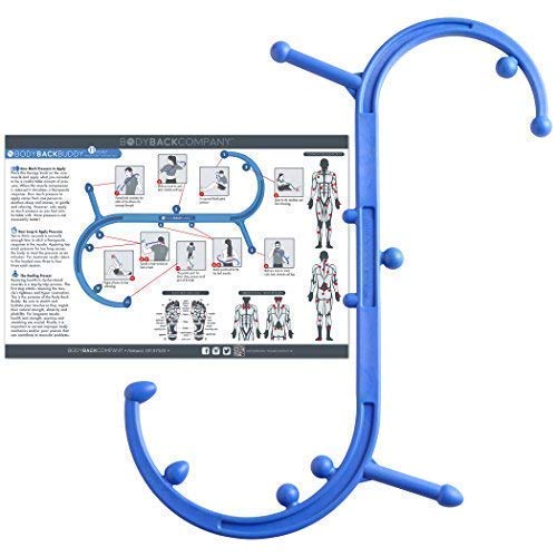 Body Back Buddy una Herramienta de Masaje para la Espalda con un Póster de Uso, una Terapia de Puntos Gatillo, Acupresión y Masajeador de Muscular Profundo, Alivio del Dolor para Todo el Cuerpo