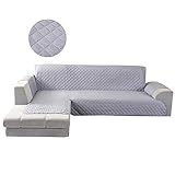【Hochwertiges Material】: 100% Polyester, langlebig und stark, geeignet für die meisten L-Form Sofa. schützen Sie Ihr Sofa, dekorative und funktionelle. Dieser Sofabezug ist nur WASSERABWEISEND, nicht wasserdicht.