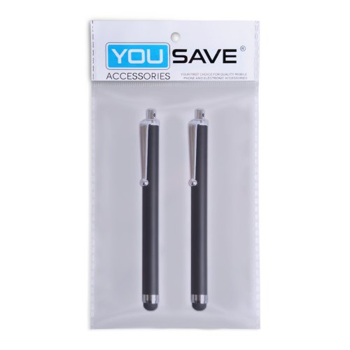 Yousave Accessories TM 2 x Amazon Kindle Fire Schwarz Griffel Stift Für Touch Screen – Zwilling Zubehör Paket - 2