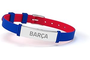 Fútbol Club Barcelona Fashion-Armband, blau, verstellbar, für Herren, Damen und Kinder | Barça-Armband aus Silikon und Edelstahl | Unterstützt FCBarcelona mit einem offiziellen Produkt | FCB,
