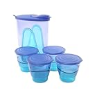 Tupperware Eleganzia Pitcher /Jug (1.6Lt) + Tumblers With Seal