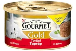 Purina Gourmet Gold placki z warzywami wilgotne koty z indykiem i szpinakiem, 24 puszki 85g