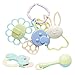 Produktbild Sicher und ungiftig Kunststoff Gekocht 6-teiliges Zahngel Neugeborenes Baby Beißring Rassel Set 0-1 Jahre Altes Baby Hand Pull Spielzeug für kleine Kinder