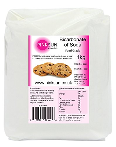 Bicarbonate of Soda 1kg - Edible Food Grade Baking Soda 1000g - Bulk Buy (also available in 2kg, 3kg and 4kg)
