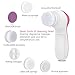 PIXNOR P2017 Waterproof Facial Cleansing Brush and Massager with 7 Brush Heads for Removing Blackhead, Exfoliating and Massaging (Classic Rosy)