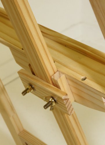 Staffelei EASY Dreibein mit Bildhalter unten + oben, Feldstaffelei für Leinwand + Keilrahmen - 2