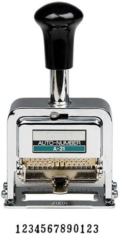 Lion Office LIOA31 Pro-Line Heavy Duty Numbering Machine, 13-wheel, 3-movement, Letter height 11/64, Roman Typestyle by Lion Office