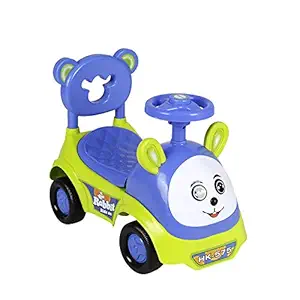 Fun Ride Push Car Rabbit Ride-on Toy Car Rider with Music Horn, Backrest and Under Seat Storage Utility Box for Boys and Girls of Age 1-3 Years (Blue)
