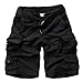 Produktbild JKLEUTRW Shorts Herren, Casual Männer Reine Farbe Cargoshorts ReißVerschlusstasche Kurz Hose Stretch Atmungsaktiv Military Boxershorts Freizeitshorts Joggen Shorts Strand Hosen