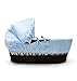 Kinder Valley Waffle Wicker Moses Basket, Dark