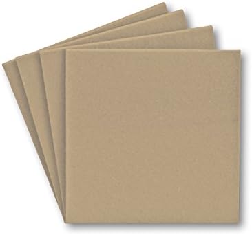 filzbrand Coaster made of Premium Wool Felt, rectangular, 11 x 11 cm, 3 mm thick, 4 Pieces/Pack, sand