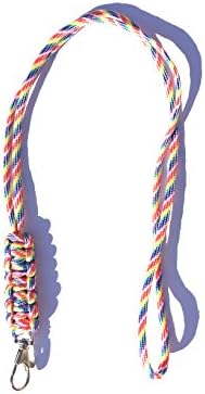 Dog Whistle Lanyard with Cobra Stitch Design 3mm in Rainbow