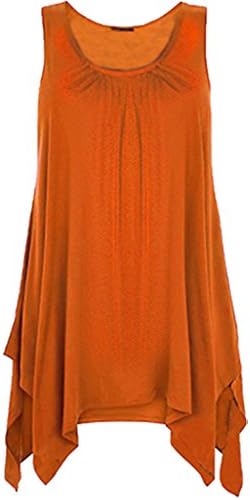 NEW GIRL Women Ladies Hanky Hem Plain Multicolour Flared Swing Skater Floral Sleeveless Scoop Neck Asymmetric Long Tunic Vest Tank Top Dress Shirt Plus Size 8 10 12 14 16 18 20 22 24 26 XL XXL XXXL