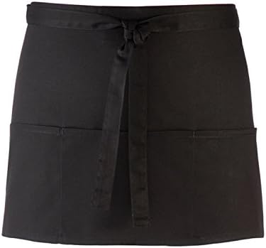 Open Pocket Waist Apron Black