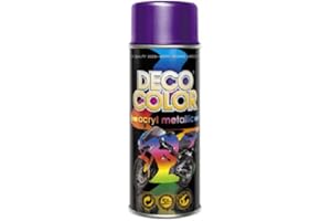 DECO COLOR DC Lackspray Metallic 400ml freie Farbeauswahl (Lackspray Violett mit Metallic-Effekt)