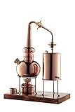 destillator vode vervita megahome cijena Einmalig hochwertige Destille aus schwerem Kupfer mit Spiritusbrenner und Ständern aus Edelstahl auf einem dekorativen Holzbrett