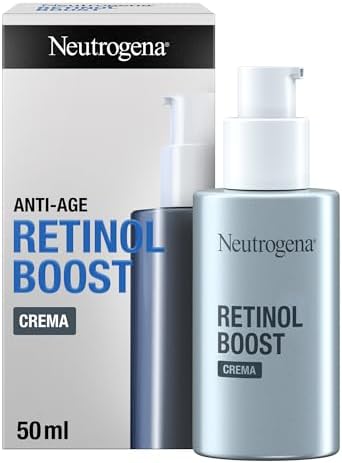 Neutrogena Retinol Boost Crema Viso con Retinolo Puro, Crema Viso Antirughe leggera ad assorbimento rapido per una pelle giovane e sana, Adatta a tutti i tipi di pelle, 1 x 50 ml