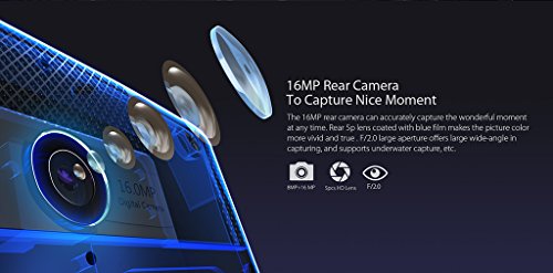 Blackview BV8000 Pro Smartphone,5.0 Pollici Display Android 7.0 4G Telefono Cellulare,IP68 Waterproof /Dustproof /Shockproof Moible Phone,MTK6757 Octa-core 2.6GHz,6GB RAM + 64GB ROM,16.0MP+8.0MP Dual Camera,Dual Sim 4180mAh Batteria,Gesture Wakeup,WiFi/Hotkont/GPS/OTG/ OTA/NFC Cellulare - Grigio