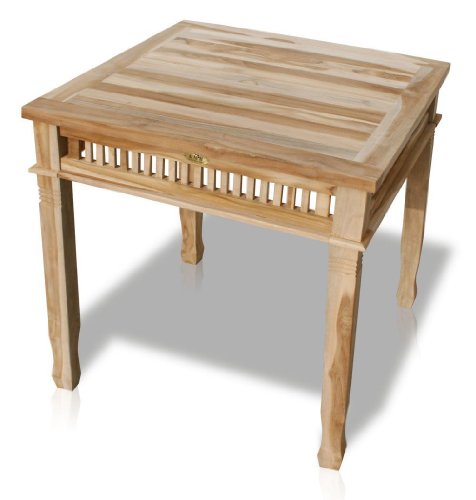 KMH®, Gartentisch "Colonial" (80 x 80 cm / ECHT TEAK) (#102056)