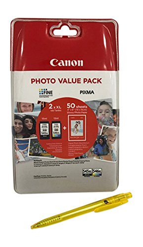 Original Druckerpatronen für Canon PIXMA IP2850, MG2450, MG2550, MG2950, MX495 inkl. Kugelschreiber (black XL + color XL)