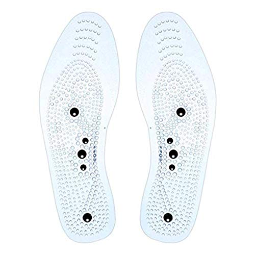 Preisvergleich Produktbild Ablerfly magnetische Einlegesohlen, transparent, 5 magnetische Massageeinlagen, atmungsaktiv, Gesundheits-Einlegesohlen für Männer und Frauen, Fußtherapie, lindert allgemeine Körperschmerzen, Verspannungen, kühlt und beruhigt die Füße.