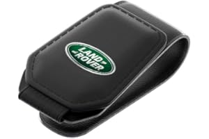 SFEG Glasses Holder for Car Sun Visor, Universal Leather Sunglasses Holder Car, Magnetic Car Visor Glasses Holder for All Types of Lenses (fit L-R)