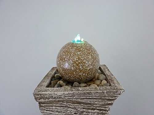 Zimmerbrunnen Quader Brunnen mit farbigen bunten LED – für eine gemütliche, entspannte Atmosphäre, Raumbefeuchter, Dekoration - 2