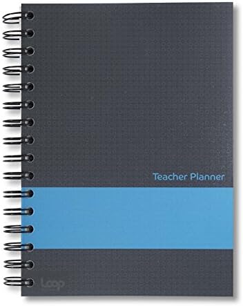 A5 6 Lesson Academic Teacher Planner, Black
