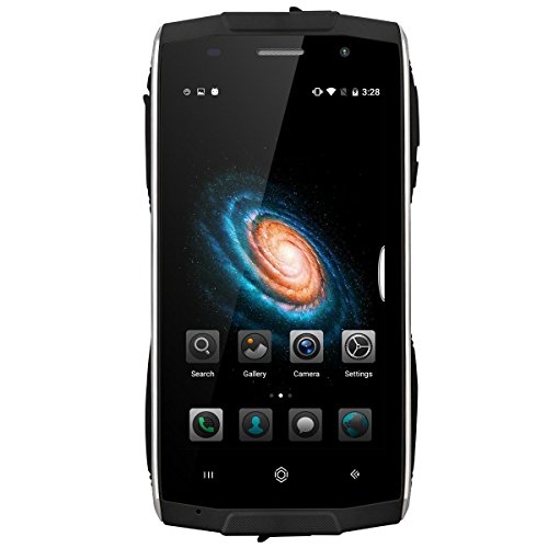 HOMTOM ZOJI Z6 -Smartphone 4.7 pulgadas IP68 impermeable robusto 3G Moviles Android 6.0 marco metálico ultra delgado MTK6580 Quad Core 1.3GHz 1 GB de RAM de 8 GB de ROM Huella dactilar Teléfono -Negro