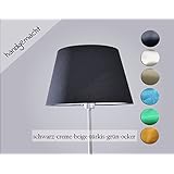 Lampenschirm handgemacht 35/25 cm Durchmesser/ 22 cm Höhe Schwarz